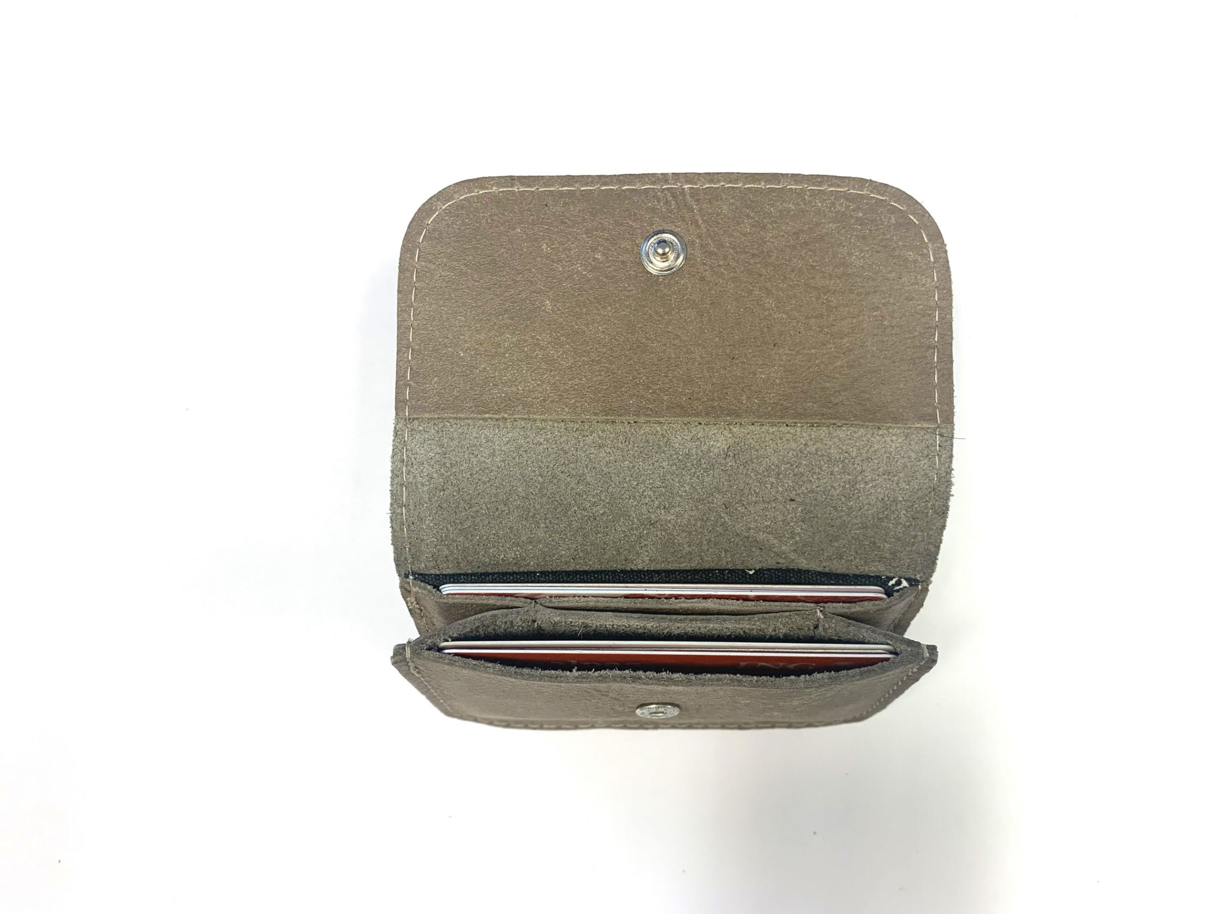 LITTLE STINGY WALLET ( ZIPPER) TAUPE - Image 3
