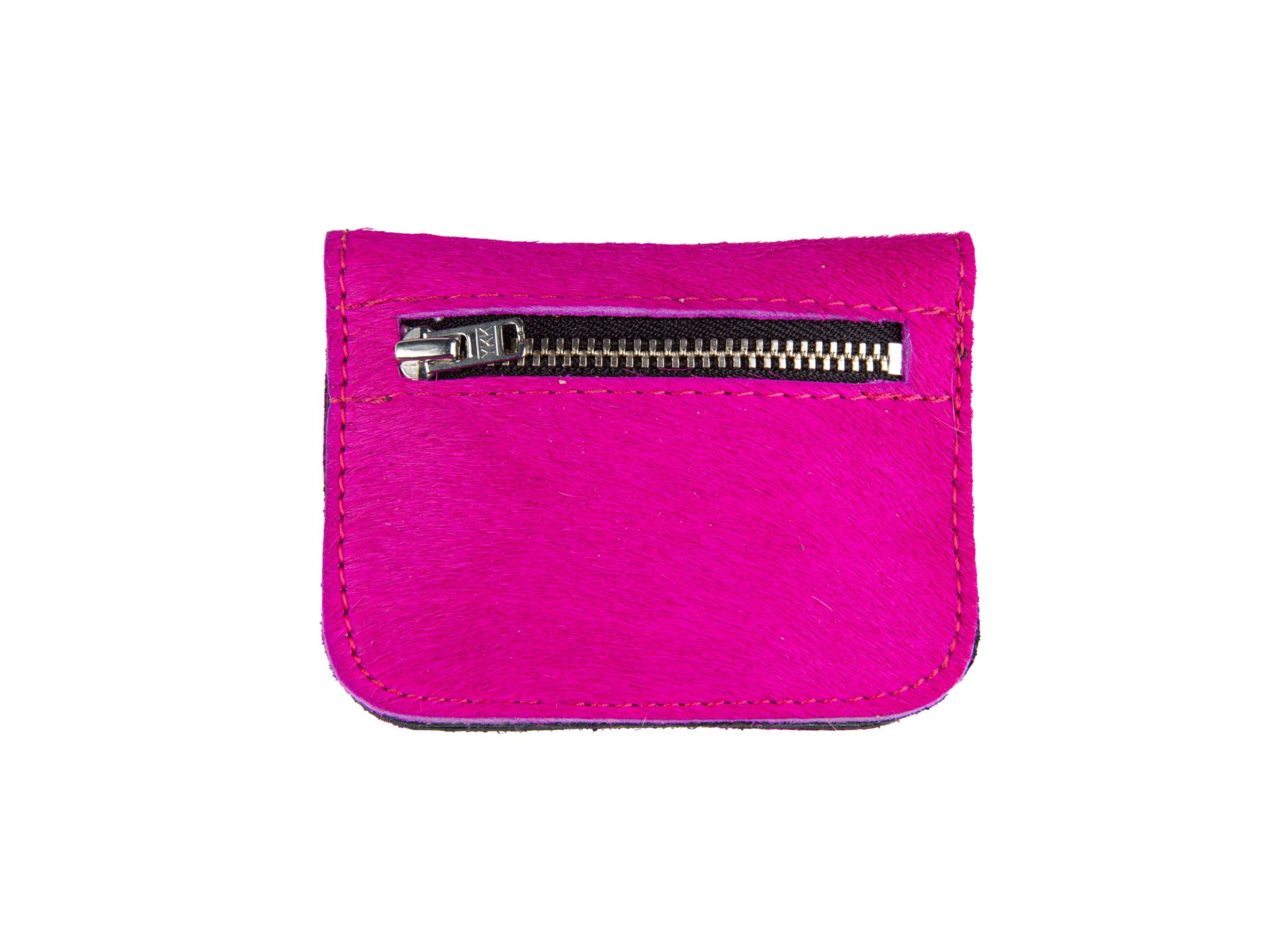 LITTLE STINGY WALLET ( ZIPPER) FUCHIA PONY - Image 2