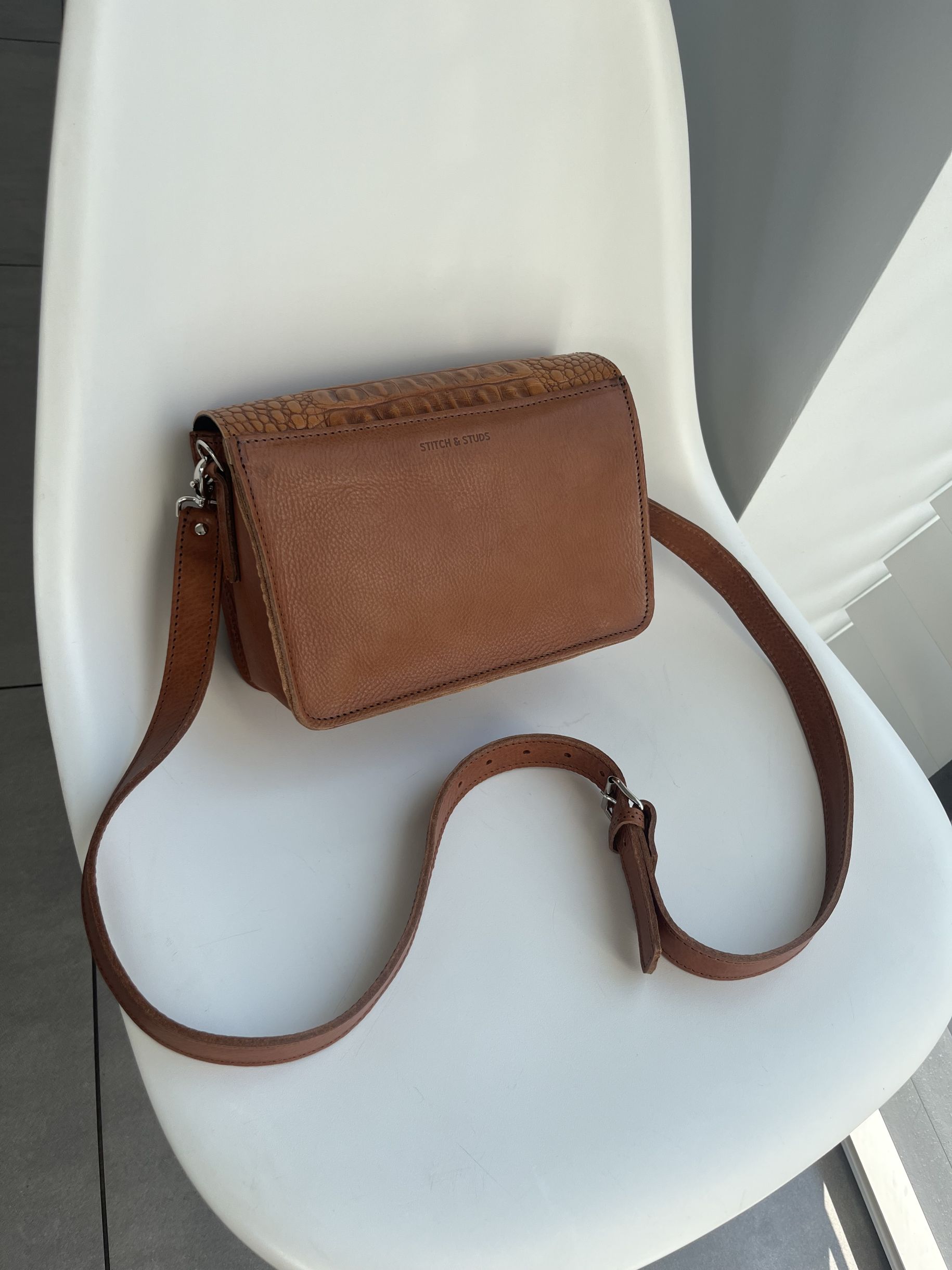 Harper in Caiman Cognac x Cognac. ( Also available in other colors & prints.) - Image 3